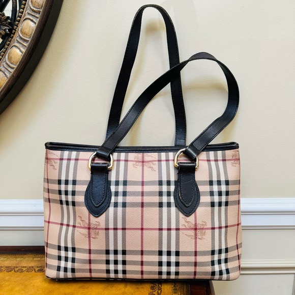 Burberry Regent Haymarket Check Tote Bag Made in Italy - Picture 1 of 16